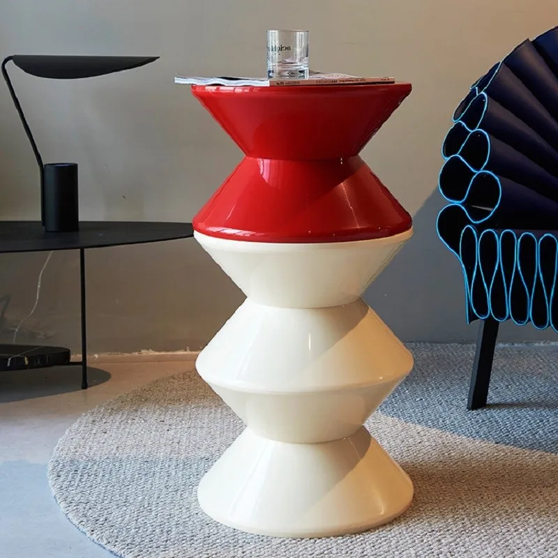 Nordic Style Shoe Changing Stool Home Art Small Bench Simple Children Plastic Low Stool Creative Round
