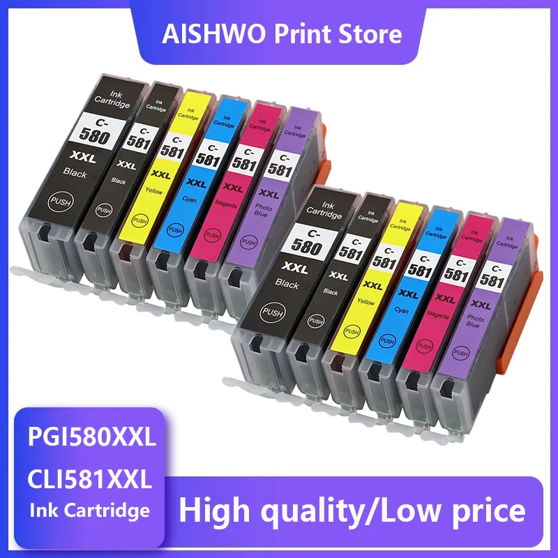 

Compatible Ink Cartridges For Canon PGI580 CLI581 pgi 580 581 For Canon Pixma TS705 TR7550 TR8550 TS6150 TS6250 TS8150 TS8250