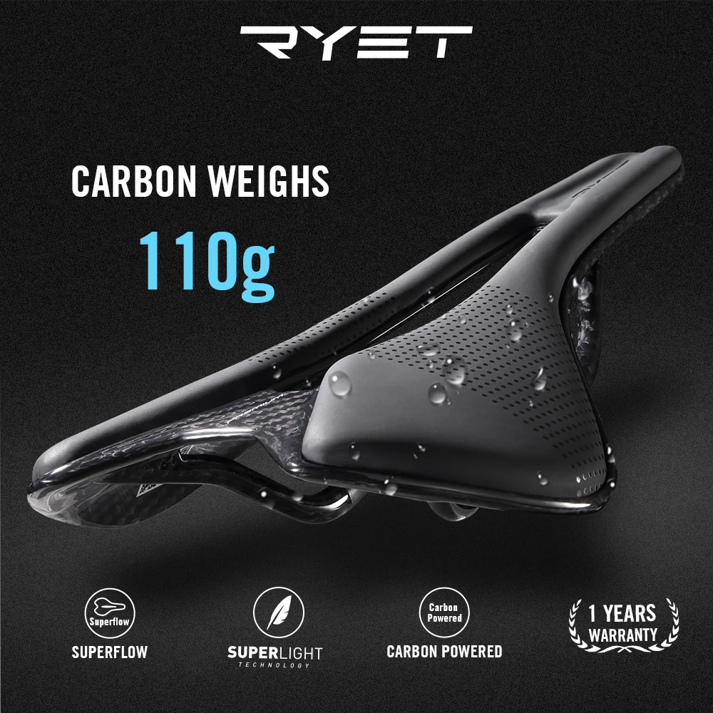 thumbnail image 2 of Youngy Carbon Fiber Bike Seat - Lightweight Hollow Design For 2 of 12