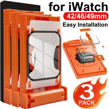 Pellicola di facile installazione per Apple Watch Ultra 3 2 1 49MM Pellicola salvaschermo PMMA Pellicole flessibili per iWatch Series S11 S10 42mm 46mm
