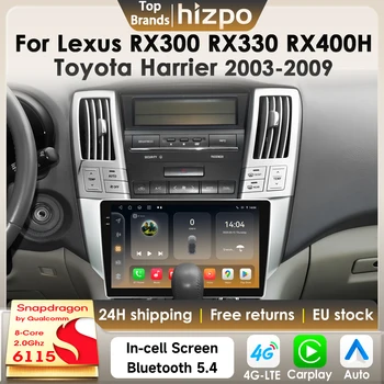 Hizpo 2Din Android 14 Radio de coche para Lexus RX300 RX330 RX400H para Toyota Harrier 2003-2009 AI coche Multimedia GPS 4G Carplay 6115 1