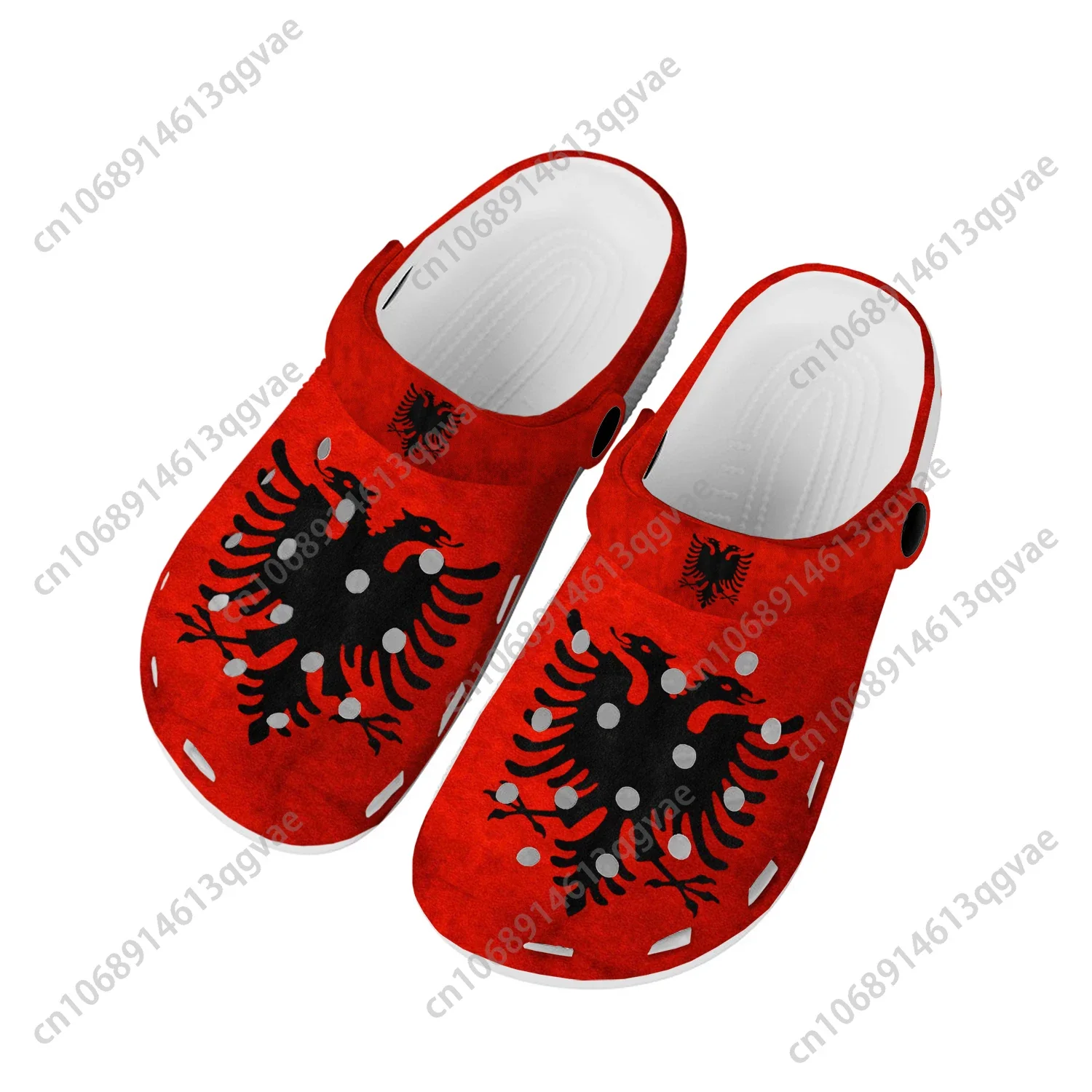 

Albanian Flag Home Clogs Custom Water Shoes Mens Womens Teenager Albania Shoe Garden Clog Breathable Beach Hole Slippers