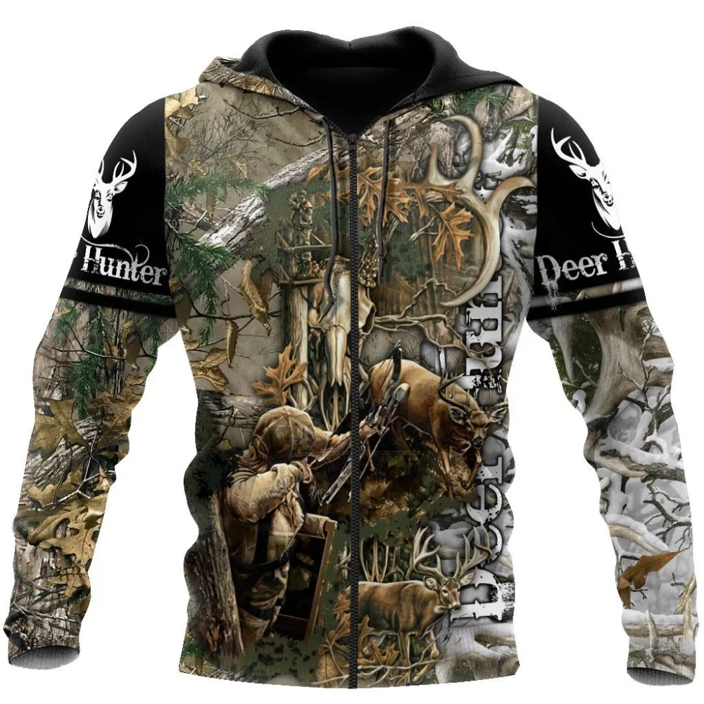 BeautifulElkHunting3DPrintedHoodieAnimalMenSweatshirtUnisex