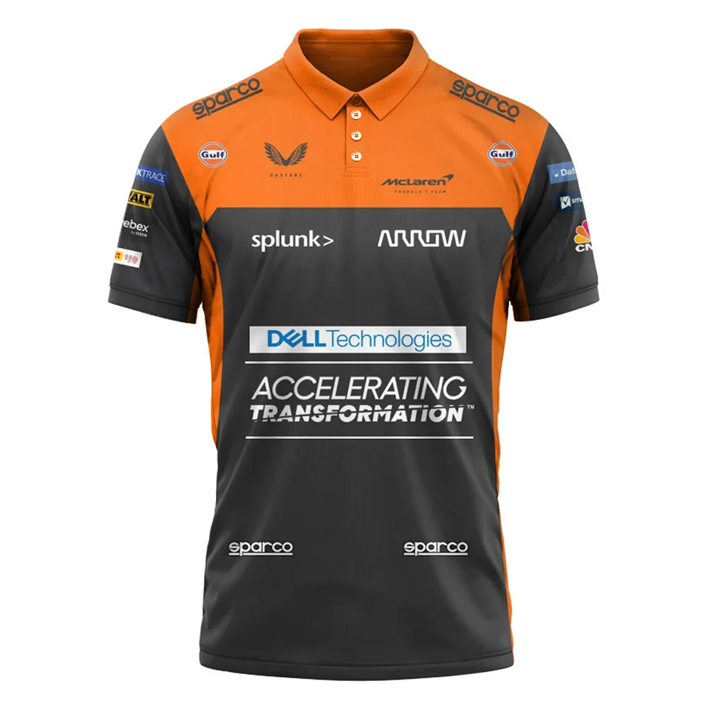 F1 Mclaren Polo Shirt Formula One Team Lando Norris Racing 3d Printed