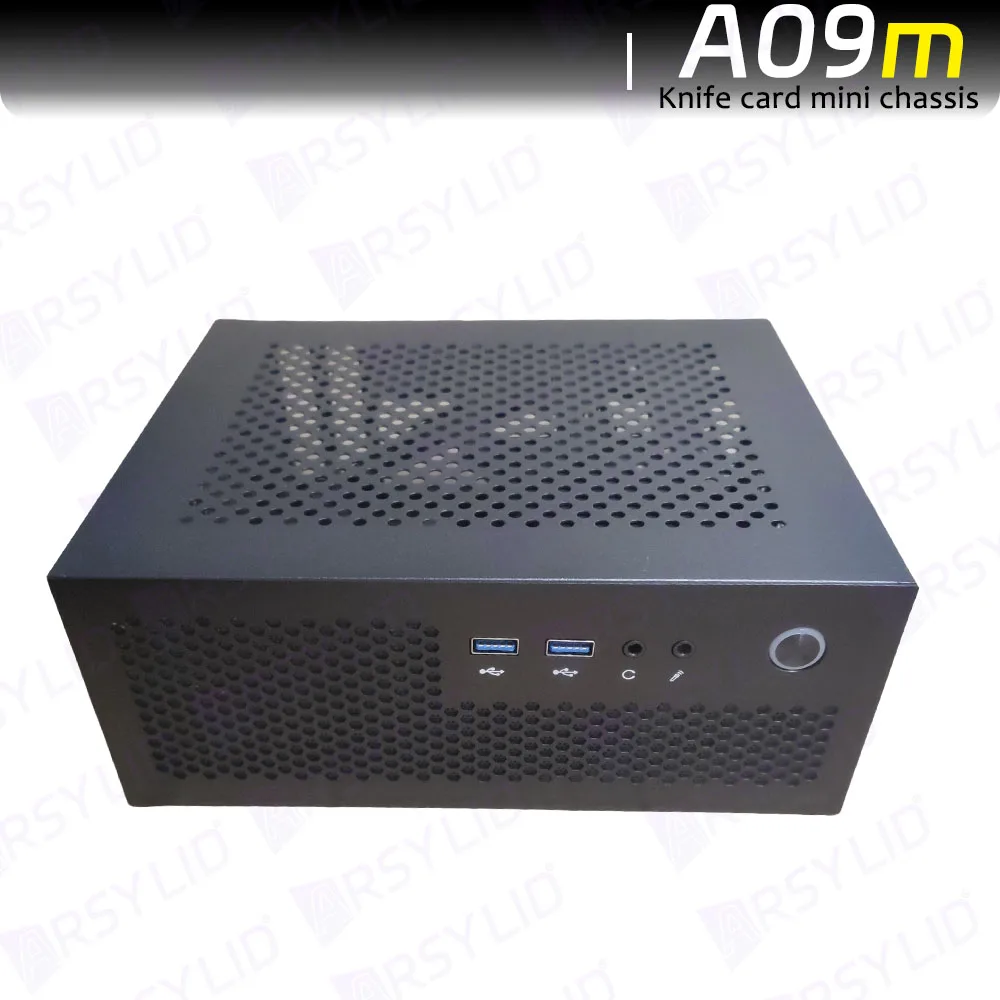 Computador Portátil pc A09m 3.6 l Itx Chassis Cartão de Faca a4 Suporte Htpc Pcie 2.5 Ssd Drive Mini Ipc Flex Psu Case A09m - Imagem 2