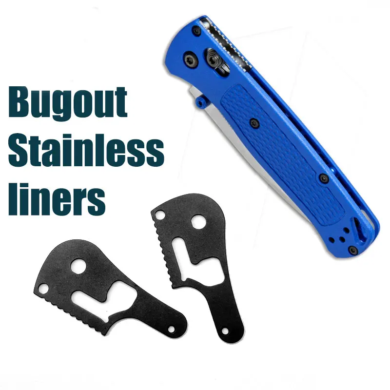 

1pair 420 Stainless Liners Locking Tab for Genuine BM Bugout 535 Knife DIY Patch Modification Accessories