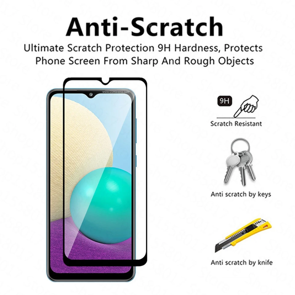 2in1 Tempered Glass For Samsung Galaxy A02 6.5'' Screen Protector Lens Film for Samsung A 02 SM-A022F/DS A02s Protective Glass phone glass protector