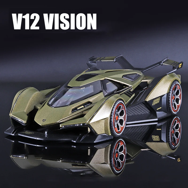 

Модель автомобиля игрушечного из сплава, 1:22 зрение, большой Туризм, V12 GT