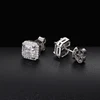 D VVS Ascher Cut Moissanite Square Stud Earrings 925 Sterling Silver High Quality For Women Wedding Jewelry Passed Diamond Test 6