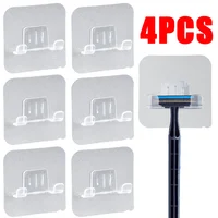 1/4PCS Shaving Razor Holder Punch Free Men Shaving Shaver Storage Bracket Wall Hook Bathroom Shelf Organizer Bathroom Accessory 1