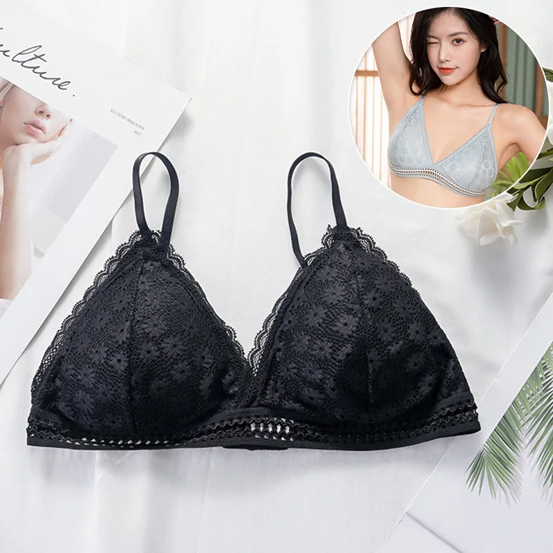 

Women Lace Bras Sexy Push Up Wireless Padded Underwear