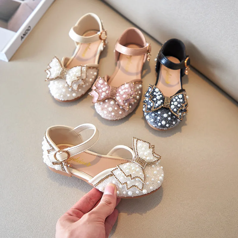 Sand lias infantis transparentes com strass para meninas sapatos para festa de casamento infantil 2 3 4 a 12t