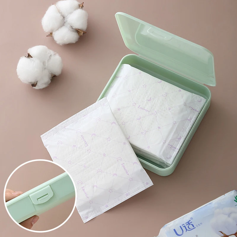 Creative Portable Women Tampons Storage Box Holder Tool Travel Outdoor Set Supplies Plastic Cosmetic Cotton Jewelry Storage Box