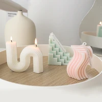 Decorative Scented Candle Aromatherapy Christmas Candles Wedding Birthday Party Decor Irregular Geometric Candle Nordic Decor - Image 2