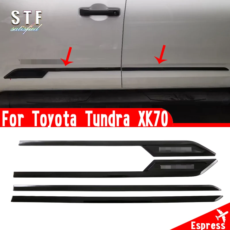 

ABS Side Door Body Molding Moulding Trim For Toyota Tundra XK70 2022 2023 Car Accessories Stickers