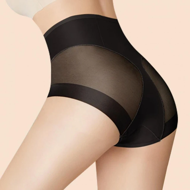 High Waist Women Panties Flat Belly Shaping Briefs Breathable Mesh  Transparent Knickers Tummy Hip Lift Underpants - AliExpress
