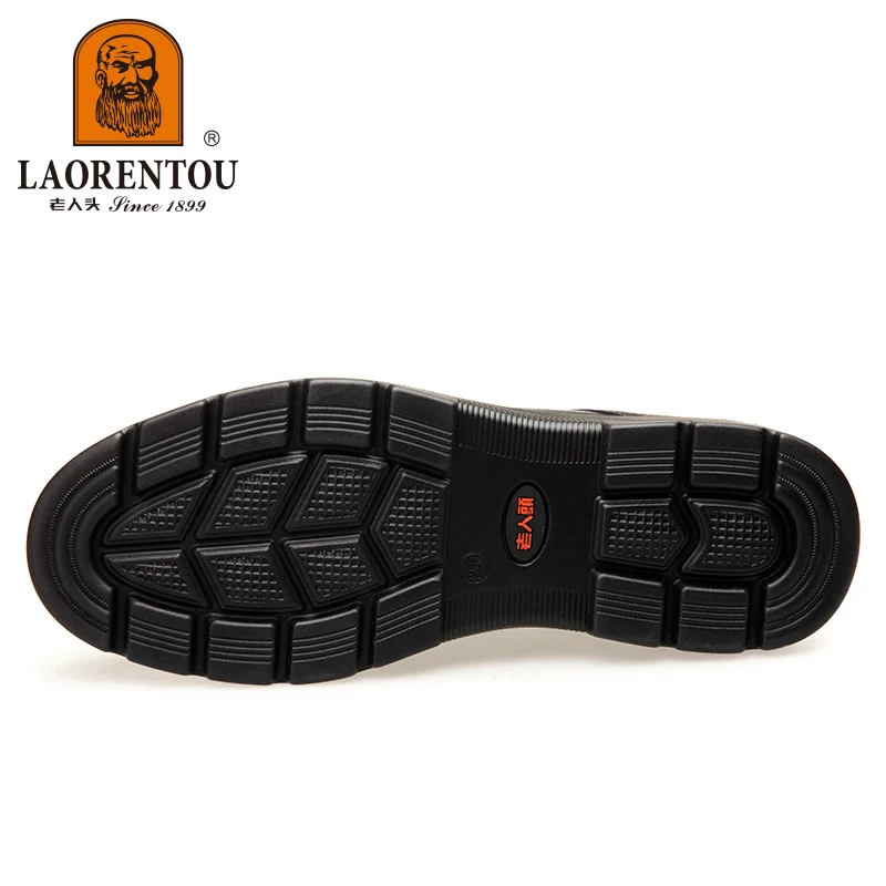 LAORENTOU-أحذية جلد طبيعي للرجال ، أحذية عمل جيدة...