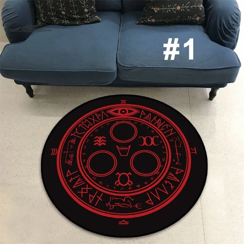 

Silent Hill hellsing Design Short Plush Non-slip Area Rug Carpet Living Room Bedroom Doormat Office Computer Chair Circle Mat