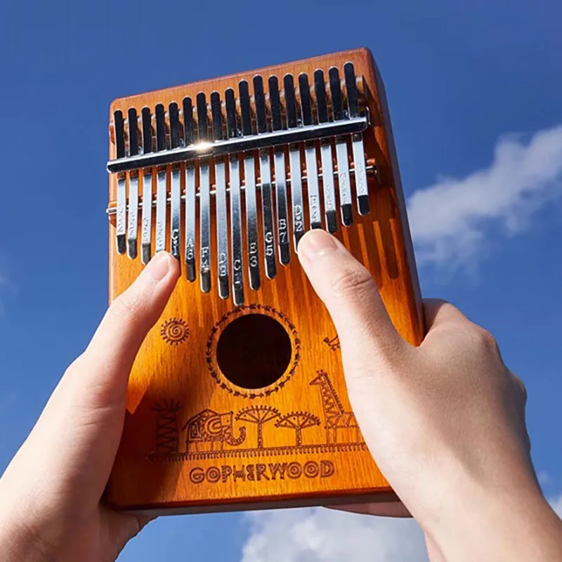 

17 Keys Kalimba Musical Keyboard Wood Kalimbas Beginner Professional Music Instruments Offers Children Thumbs Piano Accessories