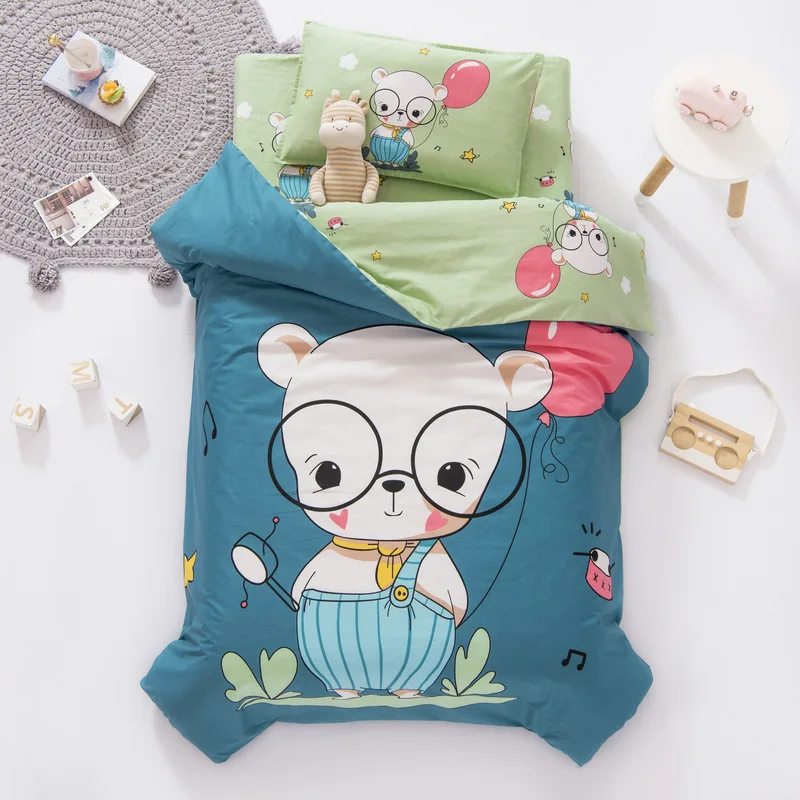 Children baby bedding set for children 100% cotton Bedding sets kindergarten three-piece bedding set