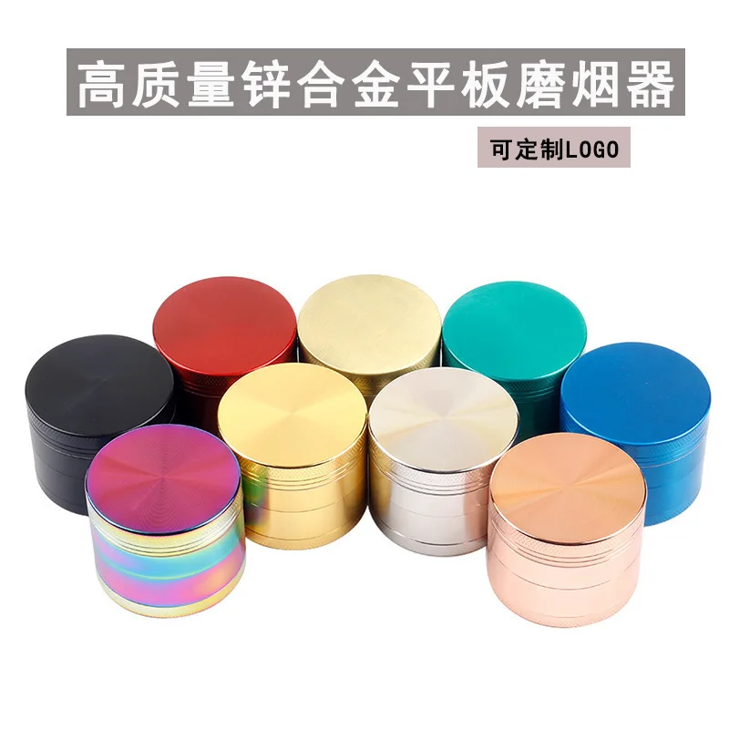 40mm 4 layers tobacco herbal grinder 5 colors crusher metal zinc alloy cutter mill lighting for spice Smoking 2
