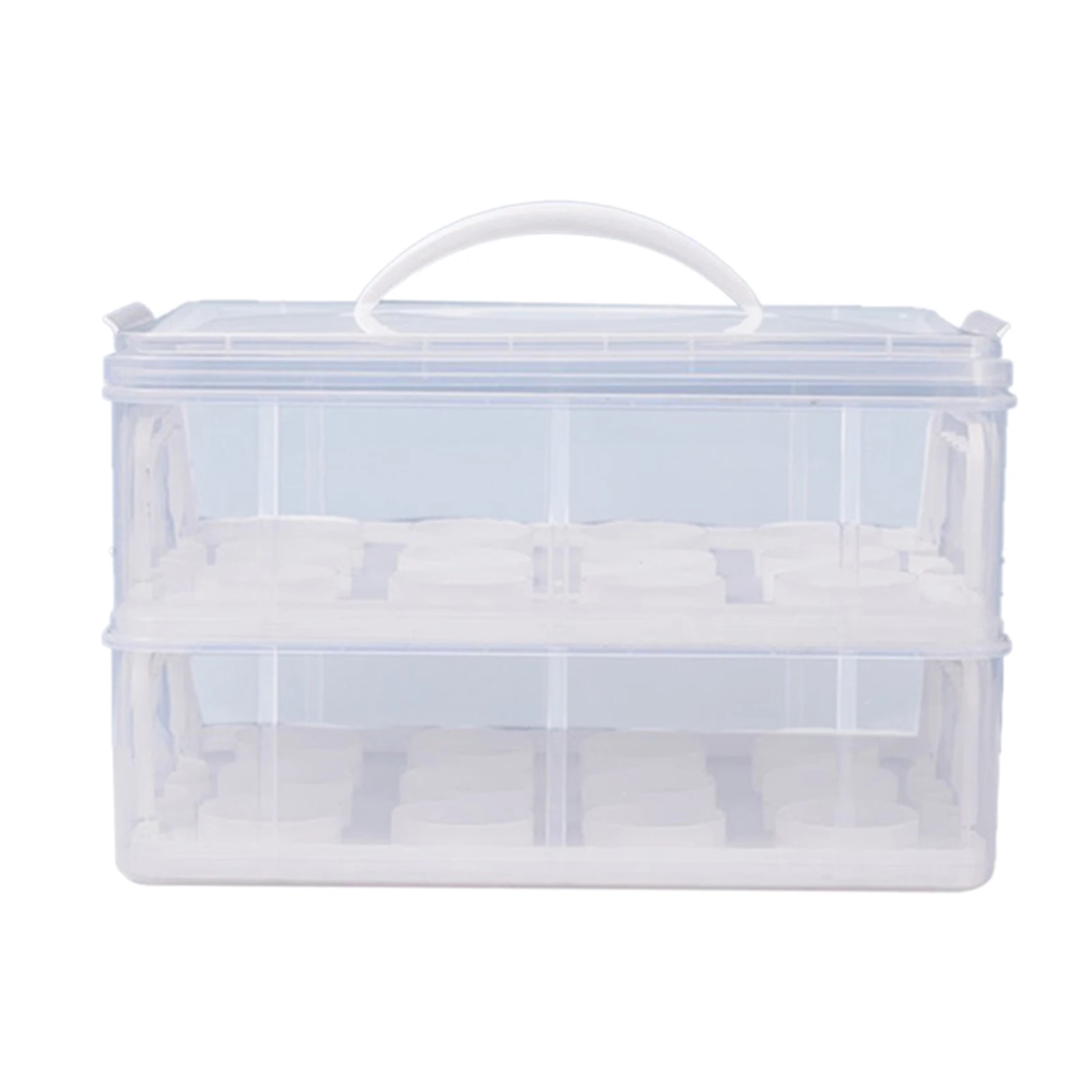 Clear Tiers Cupcake Carrier with Locking Lid Portable with Handle Food Transporter  Cupcake Holder for Baked Treats Pies - AliExpress