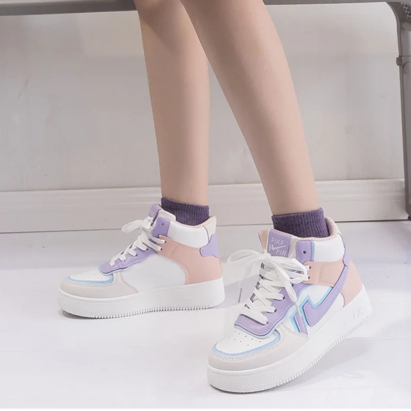 Women Sneakers Breathable Waterproof Wedges Platform Outdoor Running Shoes Woman Pu Leather Casual Jogging Trainers