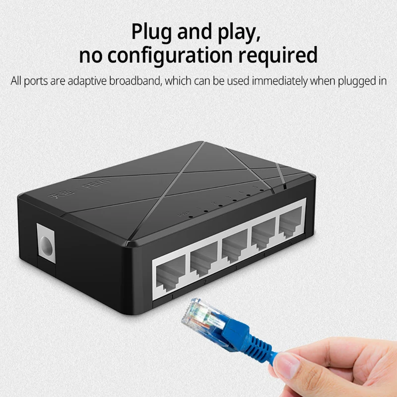 DIEWU Mini 5/8 Ports Network Switch Desktop Gigabit Fast RJ45 Ethernet  Switcher