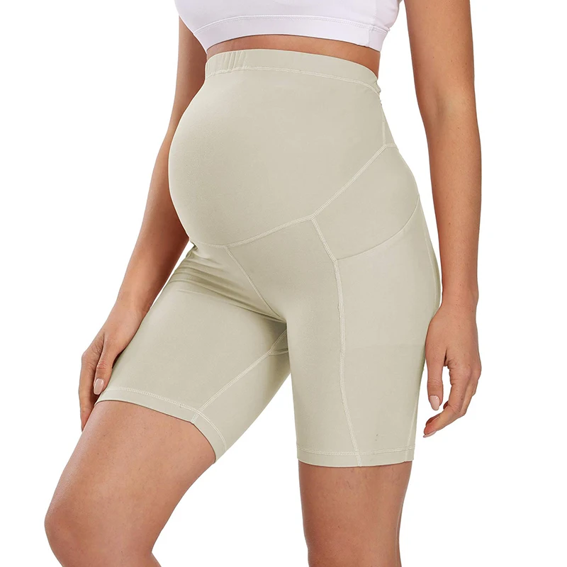 Summer Maternity Leggings Woman Mini Yoga Fitness Sports High Waist Belly Pregnant Pants Slim Shorts 1PC pregnant shorts
