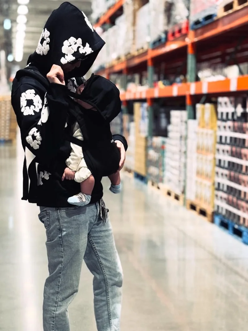 Denim Tear Black Hoodie Retail & Destroy Lonely Twins Hoodie