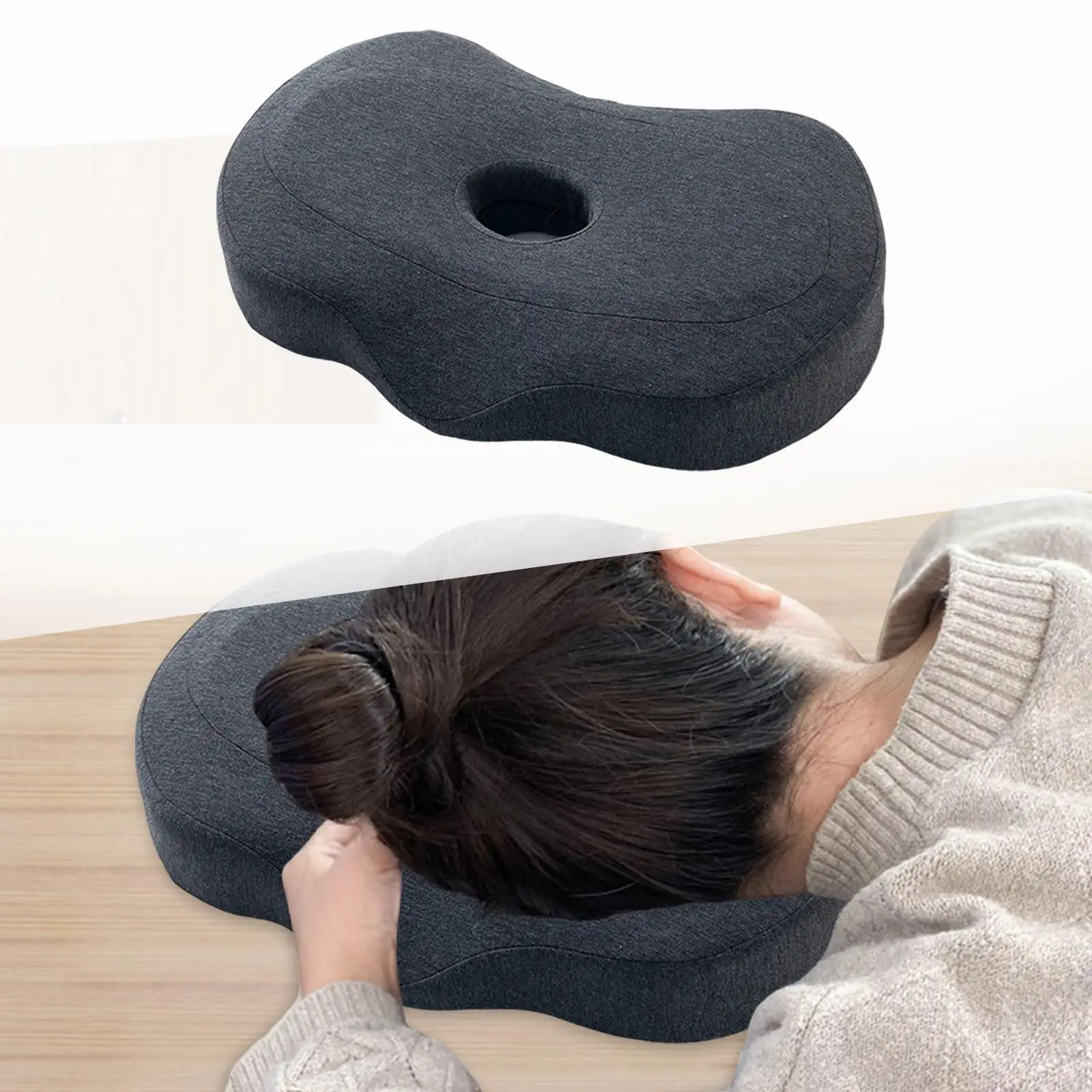 Oreiller confortable avec trou pour les oreilles, oreiller Invisible avec  fermeture éclair, pour dormir sur le côté, cadeaux de vacances - AliExpress