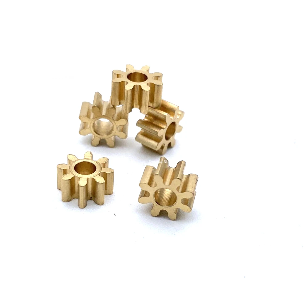 0.8M 8T Copper Gear 8 Teeth 2.98mm 3mm Hole Thickness 4mm 8mm