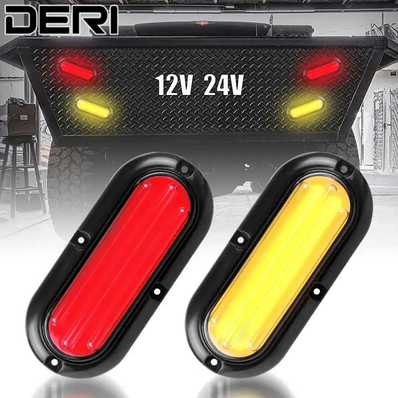 

Universal Truck DRL Taillight 12/24V Flash Strobe Light Side Flowing Turn Signal For Cargo Van Trailer Lorry LED Tail Brake Lamp