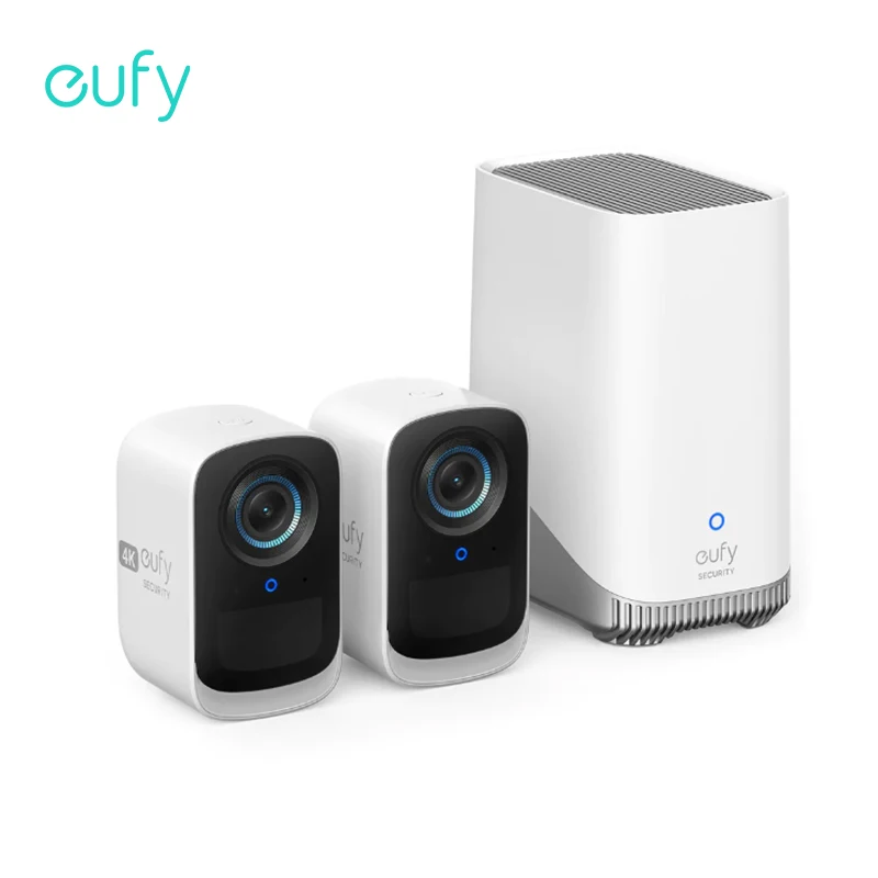 

eufy security eufyCam 3C 1-Cam Kit Security Camera Outdoor Wireless 4K mini IP Camera Spotlight Local Storage Color Night Vision