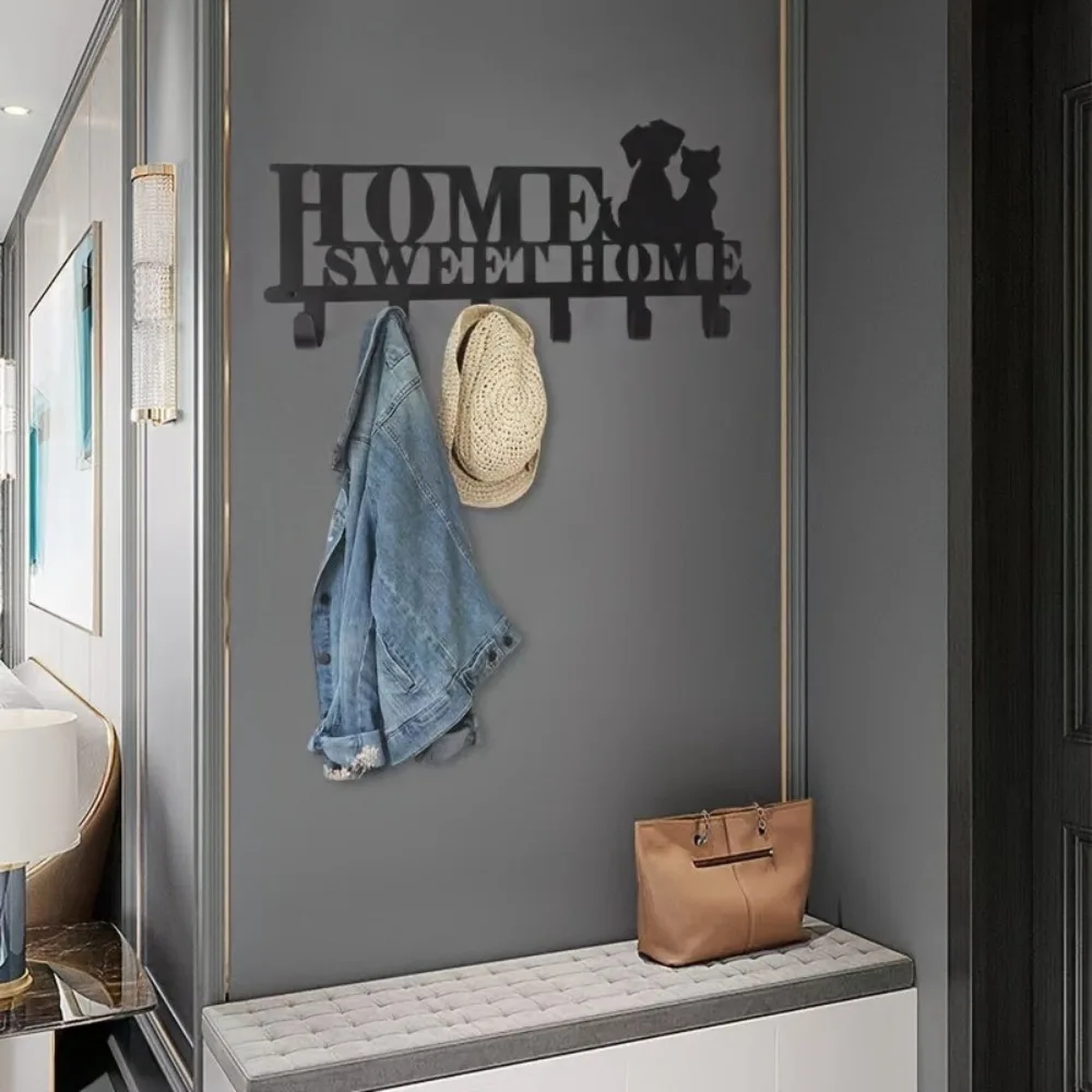 Iron Home Letter Hook Home Key Storage Hanger Creative Shelf Row Hook Kitchen Hook Decor Scene Decor Theme Party Decor key holder