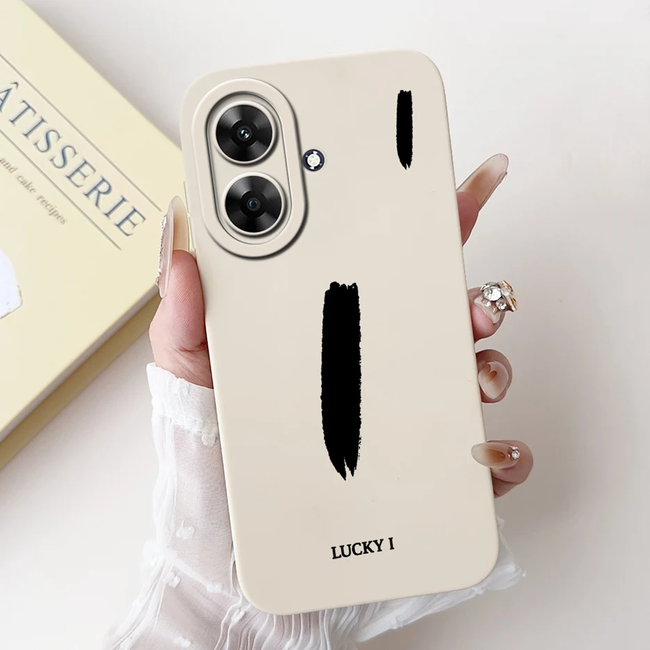Cute Lucky Letters Soft Silicone Phone Case Cover - Stylish Protective s Coque