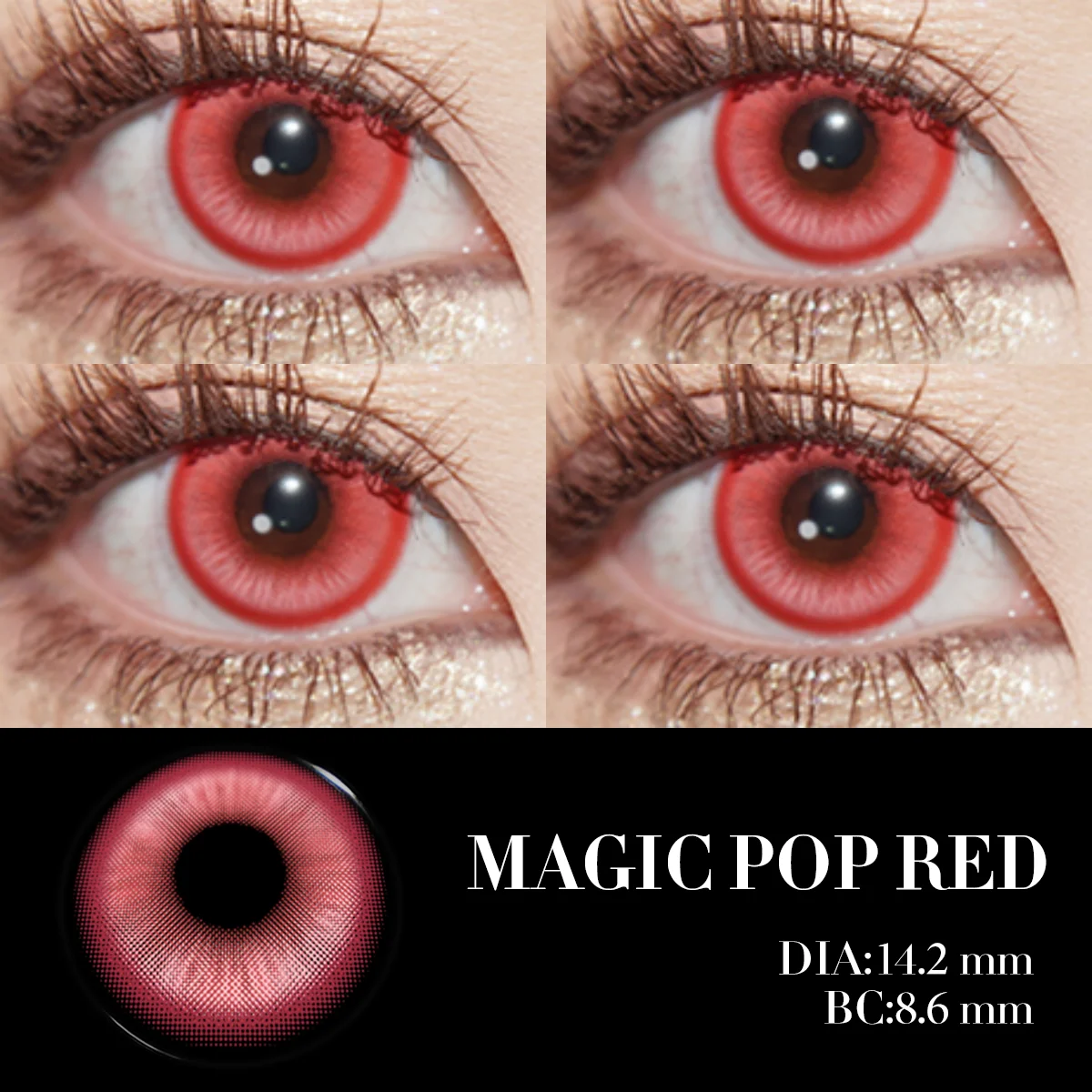 Visuashow Anime-Inspired Color Contact Lenses - Cute Yearly Disposable Lenses