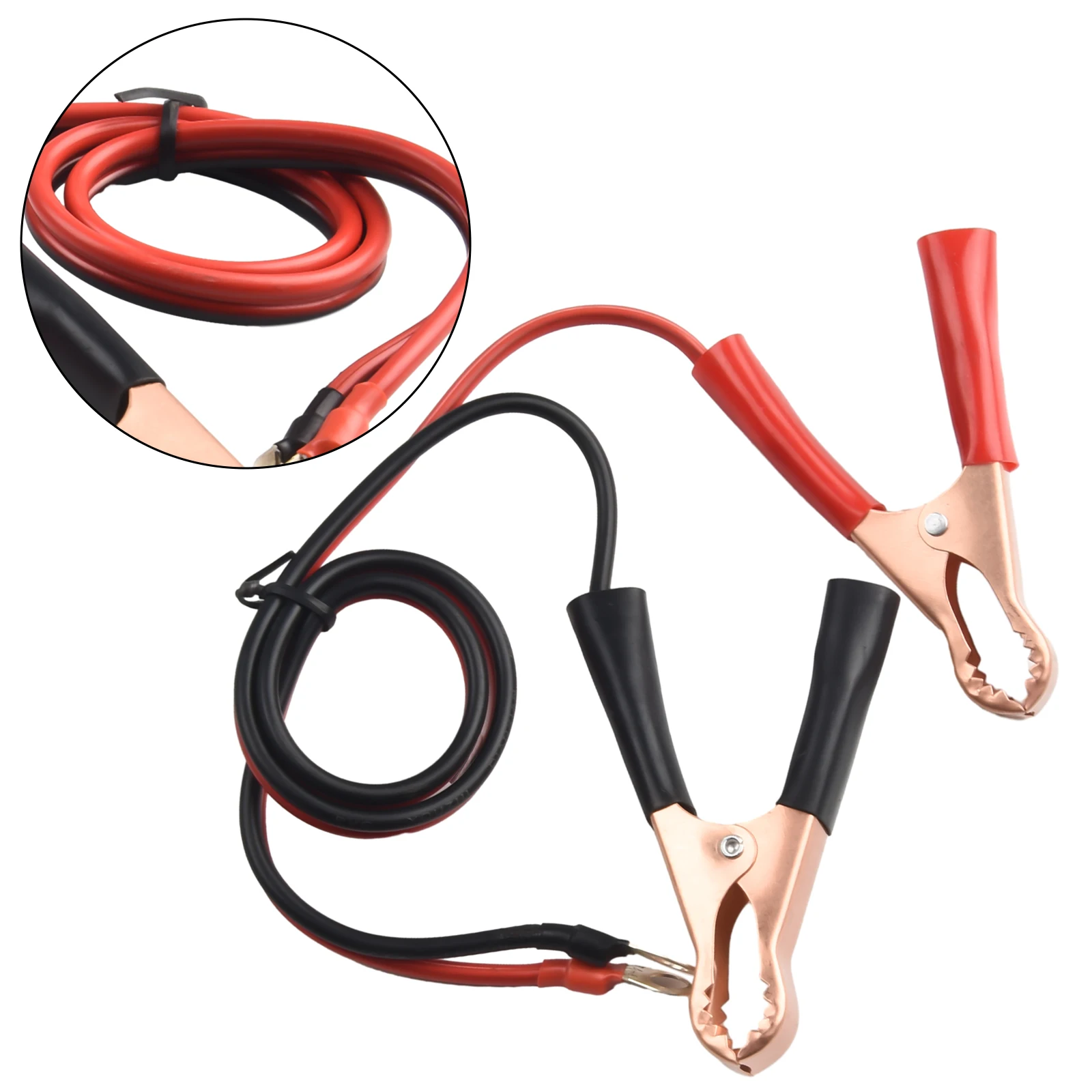 2pcs Attery Ground Cable Car 50AMP Battery Inverter Wire Power Transfer Cable Alligator Clip Copper Connection Wire