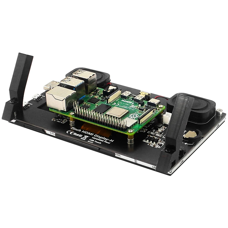 Polegada Ips Lcd Raspberry pi 1024x600 Tela de Toque com Suporte para Alto-falante para Raspberry pi Modelo b 3b Mais Jetson Nano pc Portátil 7 - Imagem 4