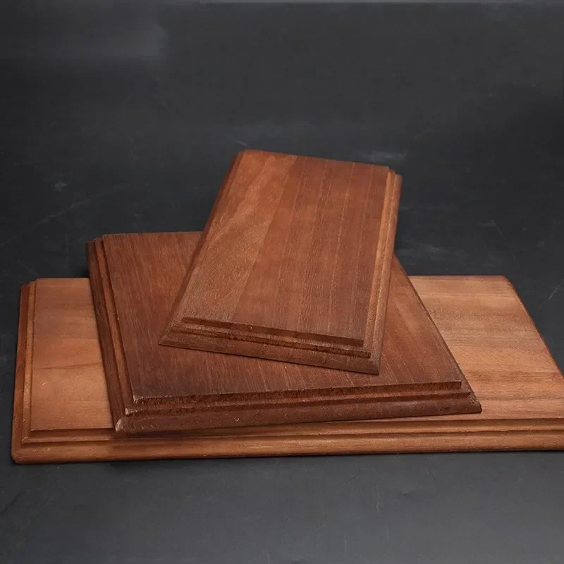 Plastic Model Display Base Stand Static Model Platform Finished Wooden Holder for Modeler DIY Tool Round Square Shape