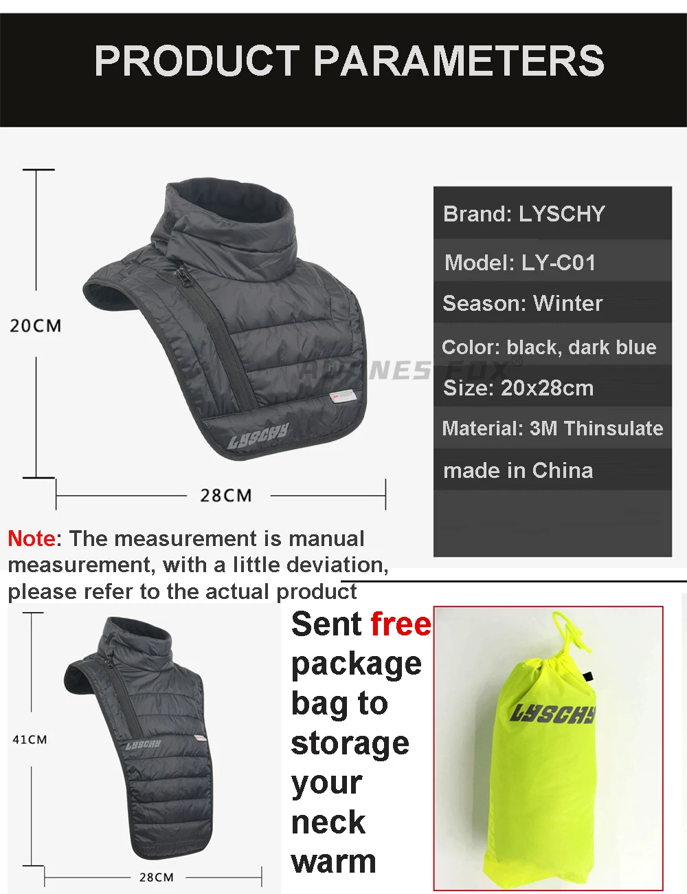 Motorcycle Protective Gear Thinsulate Cotton Motorcycle Neck Guard Bib Collar Waterproof Warm Scarf Windproof Neck Protect Portable Motorcycle Equipment