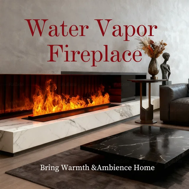 เตาผิงไฟฟ้าแบบฝัง ปรับเปลี่ยนเปลวไฟ 3 มิติ สีสันสดใส พร้อมระบบควบคุมด้วยการสัมผัส/รีโมท/แอปพลิเคชัน 1