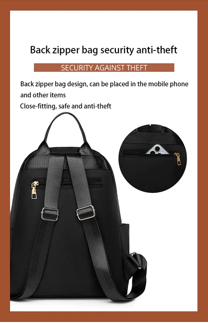 Fashion Bagpack Women High Quality Nylon Backpacks Female Big