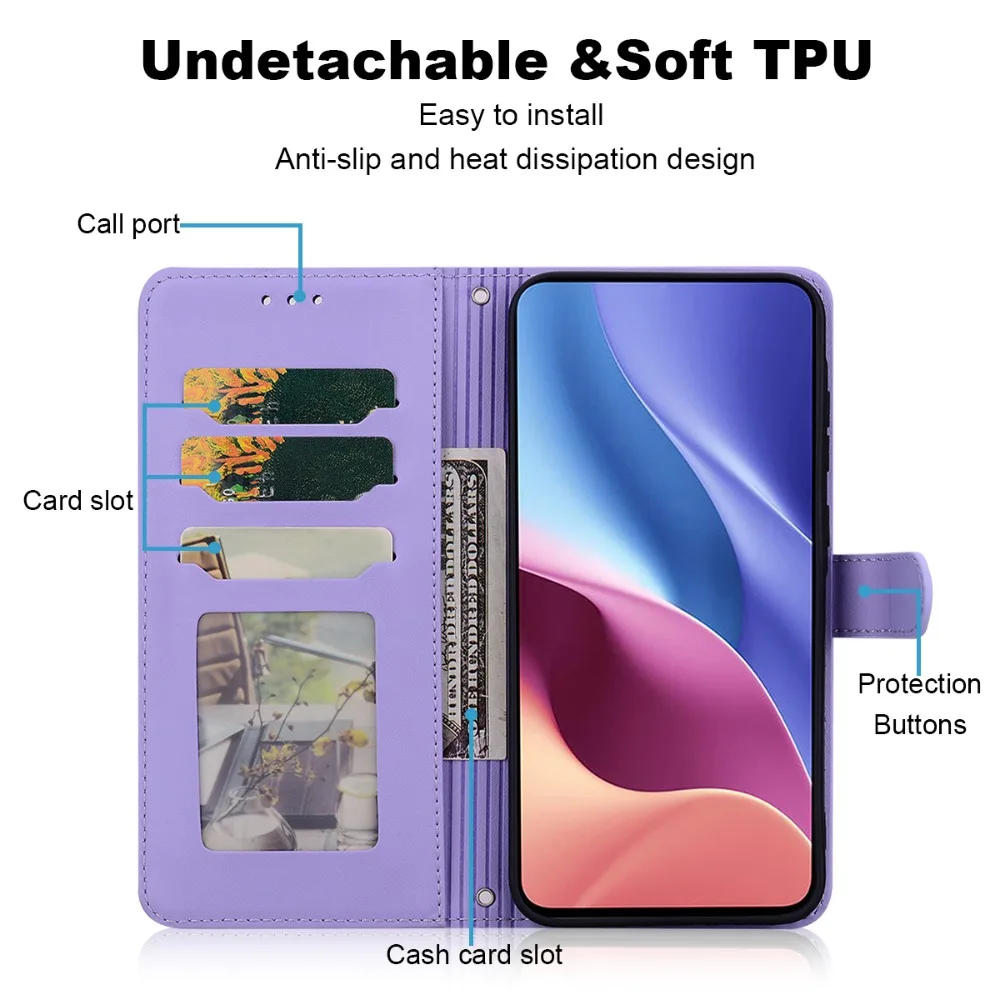 Leather Wallet Flip Phone Case – Elegant and Durable Protective Cover