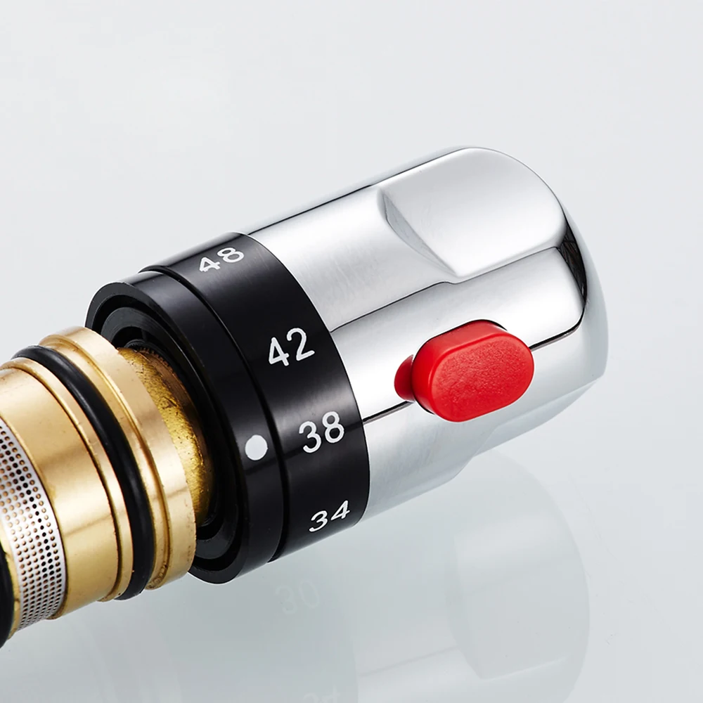 Chrome Brass Thermostatic Mixing Valve for Bath Mixer Tap