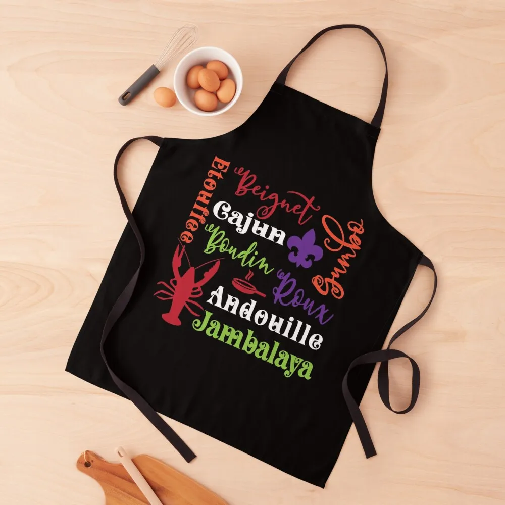 

Cajun Meals Apron For Women Kitchen Hairdressing Trim Cloth Manicurists Apron