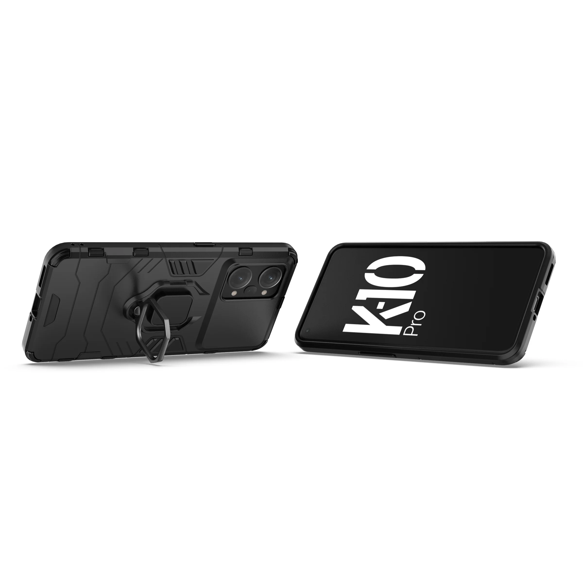 Durable Shockproof Armor Case with Car Ring Magnetic Back