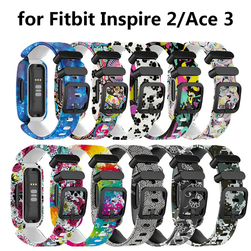 Wrist Strap Silicone Bracelet For Fitbit Ace 3/inspire 2 Smart Watch Band Bracelet Replacement Kids Wristband Watchbands