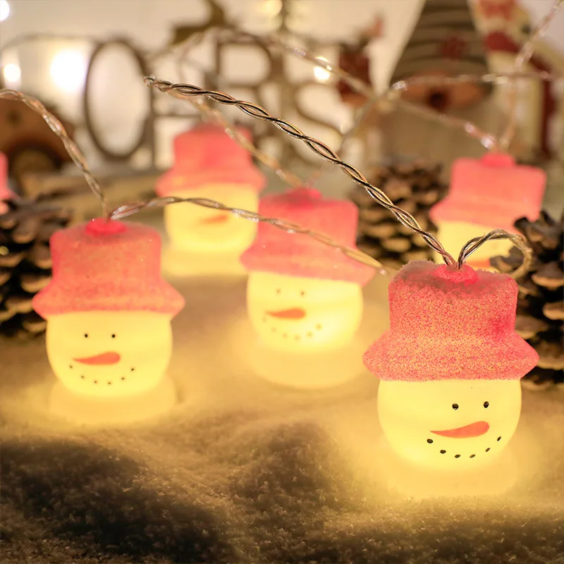 thumbnail image 1 of 2023 NUEVA Cadena de luces LED de 2 m y 3 m con forma de Papá Noel, caja de batería, luces decorativas para árbol de Navidad, venta al por mayor, 1 of 5