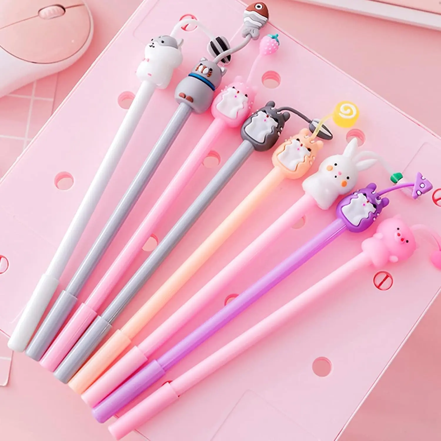 Cute Cartoon Animal Gel Ink Pens - 36-Pack, 0.5mm Point, Kawaii School Supplies